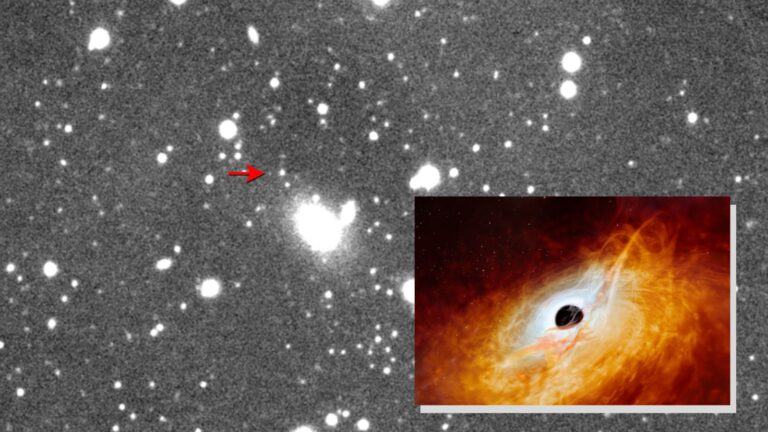 Monster black hole observed feeding on nearby make any difference just 1 billion years following Large Bang (pics)