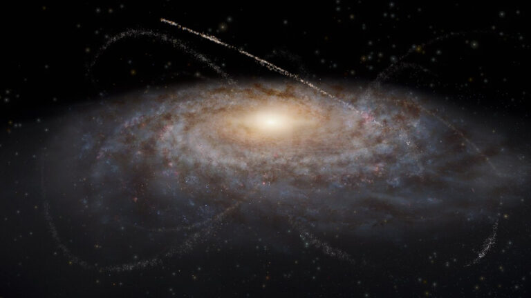 Mysterious dark make any difference may leave clues in ‘strings of pearls’ trailing our galaxy
